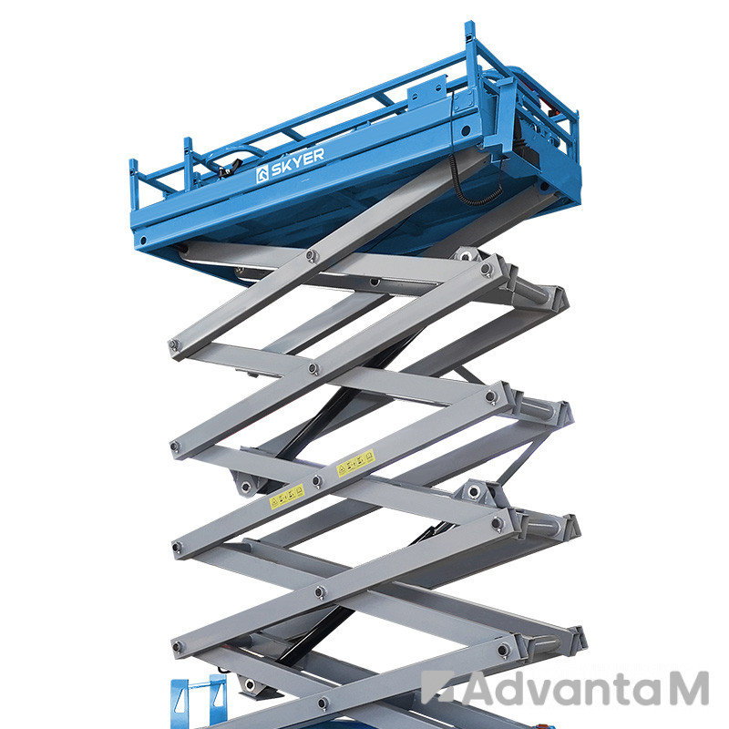 Самоходный ножничный подъемник с выдвижной платформой  (узкий) SKYER PLH1025 - 2