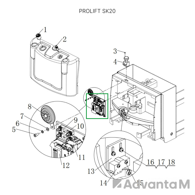 Контроллер Curtis для SK20 0 - 1