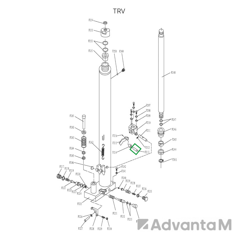 Ось нажимного ролика для TRV  - 1