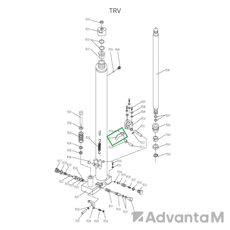 Педаль подъема для TRV  - 1
