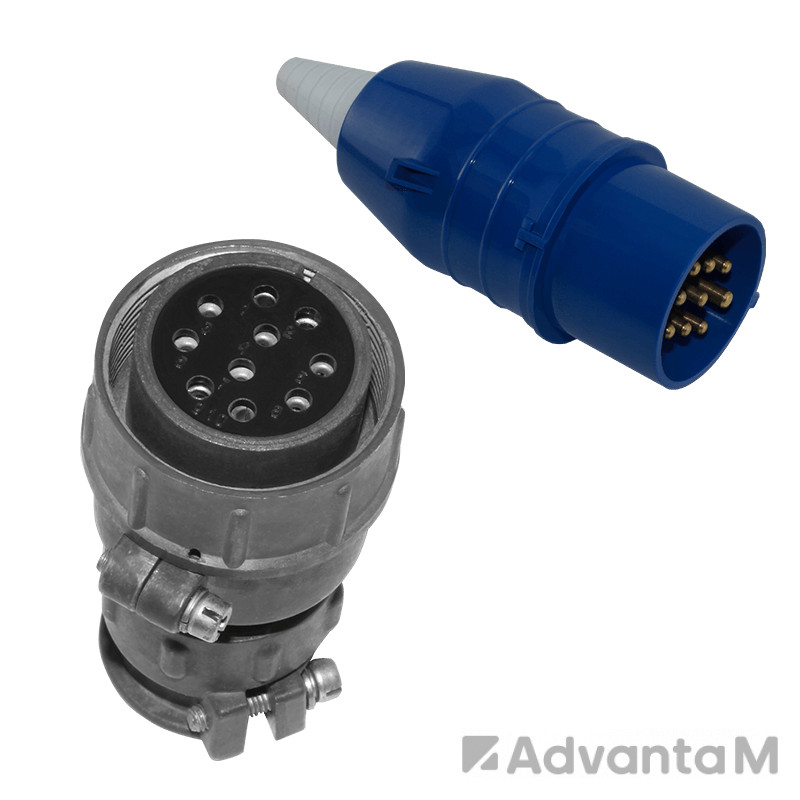 Розетка кабельная управления лебедки, 8 pin ZLP 